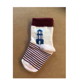 Domtoren baby sokjes bordeaux rood Lucas van Hapert