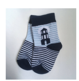 Domtoren baby sokjes blauw Lucas van Hapert