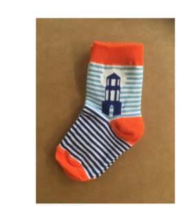 Domtoren baby sokjes oranje Lucas van Hapert
