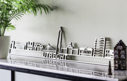Cityshapes skyline Utrecht populieren hout 60 cm (alleen in de winkel op te halen)
