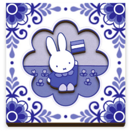 nijntje houten 3D magneet - Souvenir Blue 