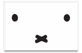 nijntje 2D magneet - snoet wit 