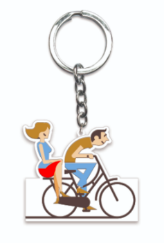 Jochem sleutelhanger rubber fiets