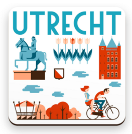 Jochem onderzetter tulpen + kasteel 