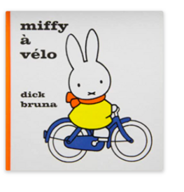 Frans boekje nijntje op de fiets