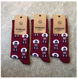 Domtoren sokken bordeauxrood 39/42 Lucas van Hapert
