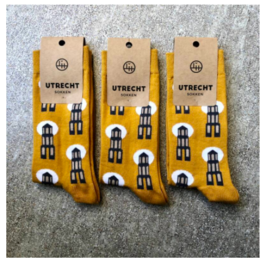 Domtoren sokken okergeel 43/46 Lucas van Hapert