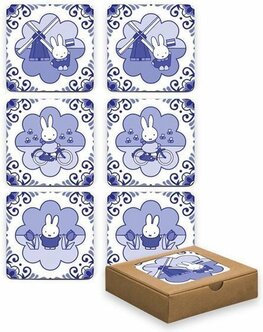 Coaster Box miffy &ndash; Souvenir Blue (Set of 6)