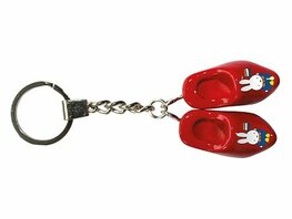 miffy keychain wooden double clog red - 4 cm