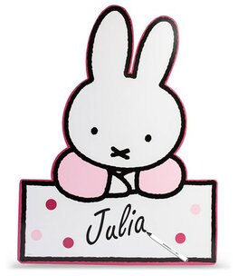 Birth plate miffy baby Pink with stand 60 cm