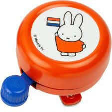 Bicycle bell miffy with a flag 