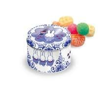 Lekkernijblik nijntje souvenir blue met Hollandse snoepjes