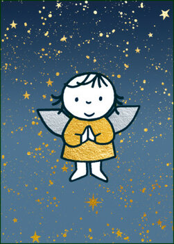 Ansichtkaart met enveloppe kerstengel Dick Bruna