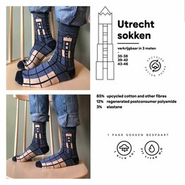 Dom Tower socks graphically designed Lucas van Hapert 35/38