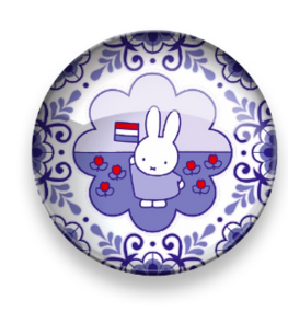 Glasmagneet nijntje &amp; souvenir blauw