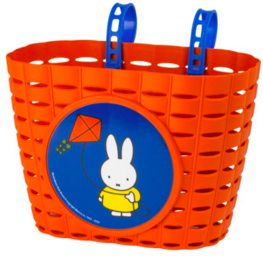 Oranje fietsmand nijntje met vlieger 