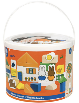 nijntje blokkenton - houten blokken in opbergton