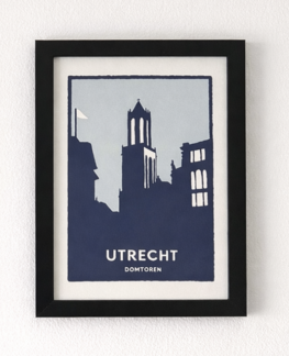 Lucas van Hapert poster Domtoren with frame