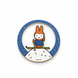 nijntje houten ronde 3D magneet winter