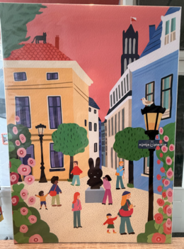 Prentenboek poster A4 - nijntje pleintje zomer 