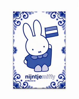 nijntje 2D magneet - souvenir blue vlag
