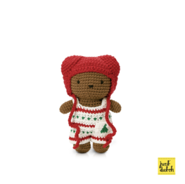 boris handmade en zijn kerst overall + rode muts