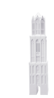 Ruig 3D printed Domtower white 30 cm