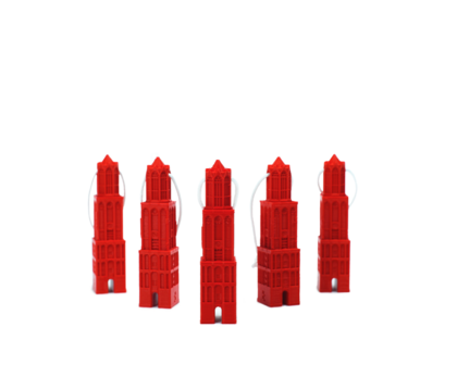 Ruig 3D Christmas tree hanger Domtower red