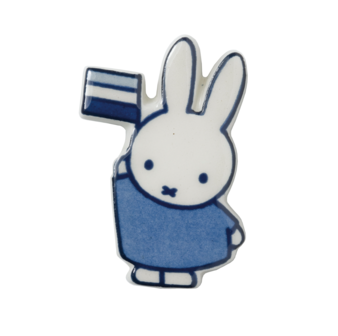 Delft Blue magnet miffy flag from the Netherlands