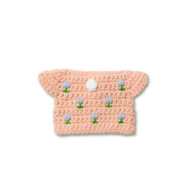 Pastel roze tulpenjurk handmade