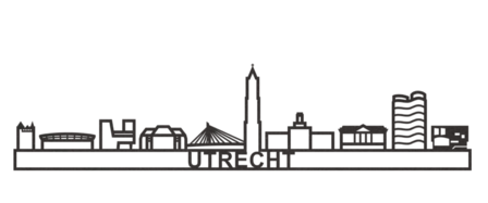 Cityshapes skyline Utrecht MDF 60 cm 