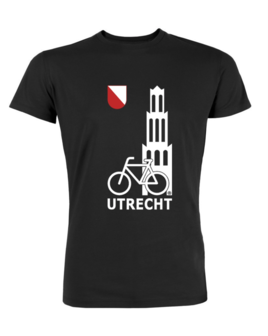 Utrecht fiets t-shirt wit L