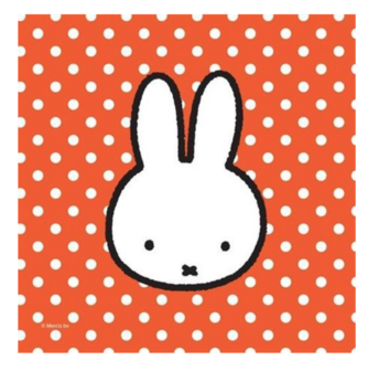 miffy party napkins red with white dots 20 pieces