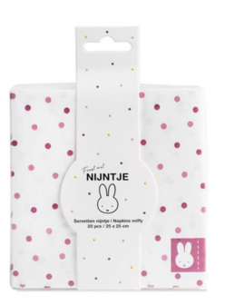 miffy party napkins pink 20 pieces