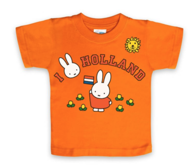 nijntje t-shirt I love Holland oranje 128