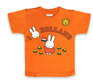 miffy t-shirt I love Holland orange 116