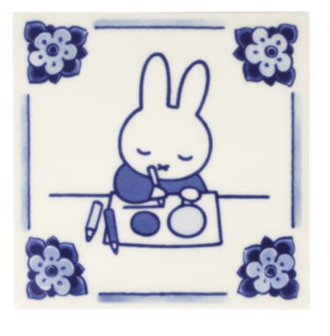 Delft Blue tile miffy colouring