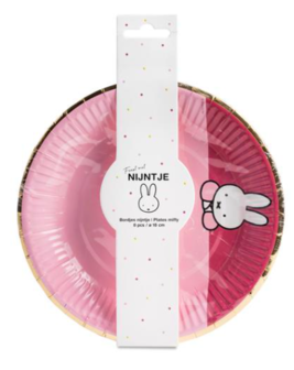miffy party plates pink 8 pieces