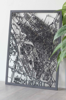 Cityshapes plattegrond centrum Utrecht MDF 30x40