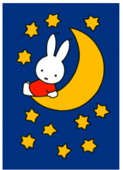miffy postcard on the moon