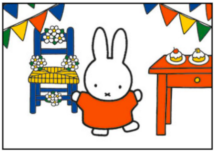 miffy party postcard having a party