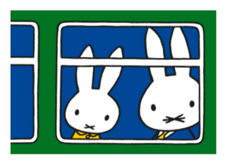 miffy postcard at the train