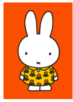 miffy postcard with envelop miffy and her flower dress
