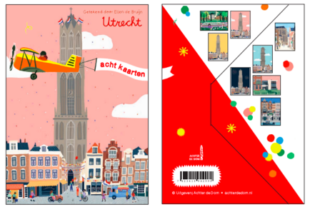 Utrecht prentenboek kaartenmap met 8 ansichtkaarten 