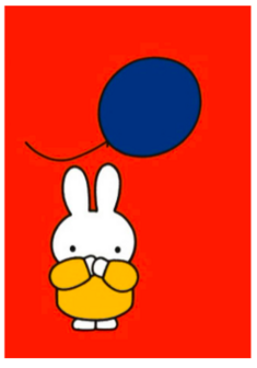 miffy postcard miffy with balloon 