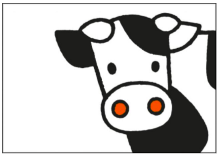 miffy postcard cow face 
