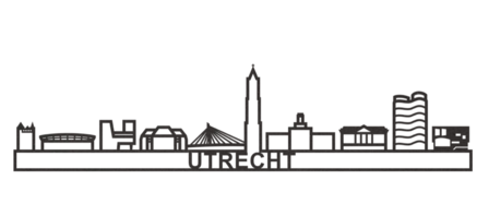Skyline-Utrecht-60-cm-zwart-MDF - Groeten uit