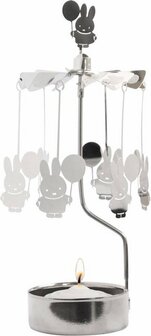 miffy rotary candle holder silver with balloon 