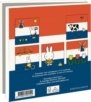 miffy card folder with 10 cards + envelope 