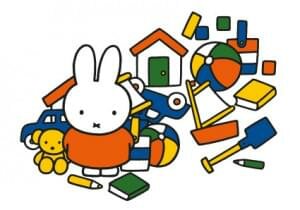 miffy postcard miffy with toys 
